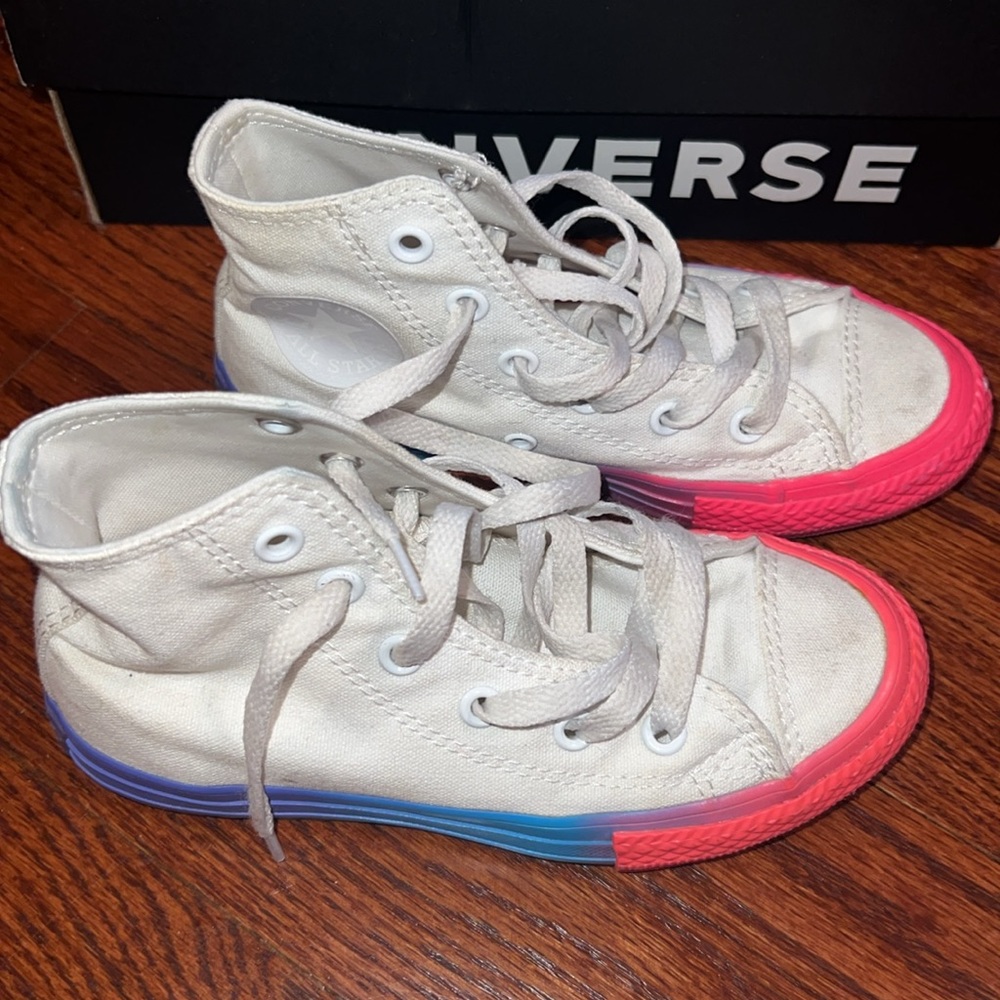 Converse sneakers with neon sole